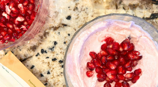 high protein pomegranate dip