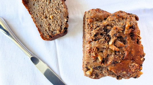 healthy high protein low sugar greek yogurt banana bread